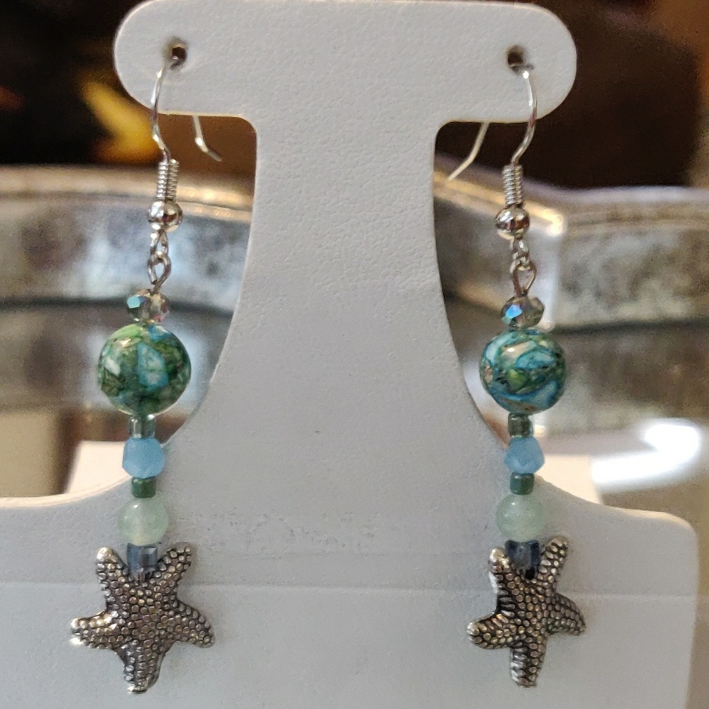 Sea Sediment Starfish Earrings